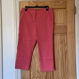 Salmon colored capri work pant